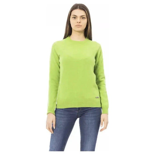 Baldinini Trend Green Cashmere Women Sweater Baldinini Trend Dark Khaki