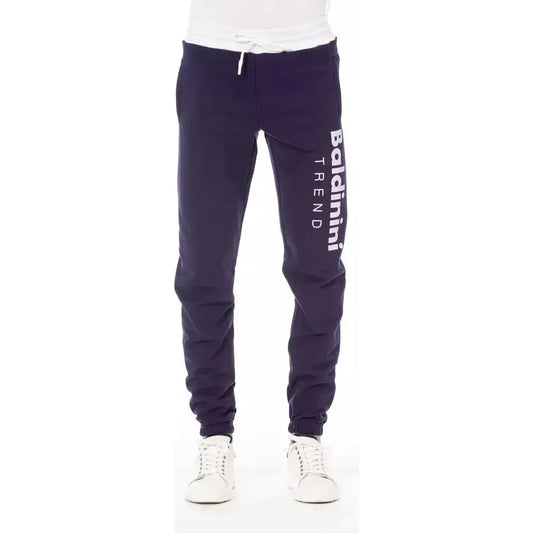 Baldinini Trend Purple Cotton Men Pant Baldinini Trend Dark Slate Gray