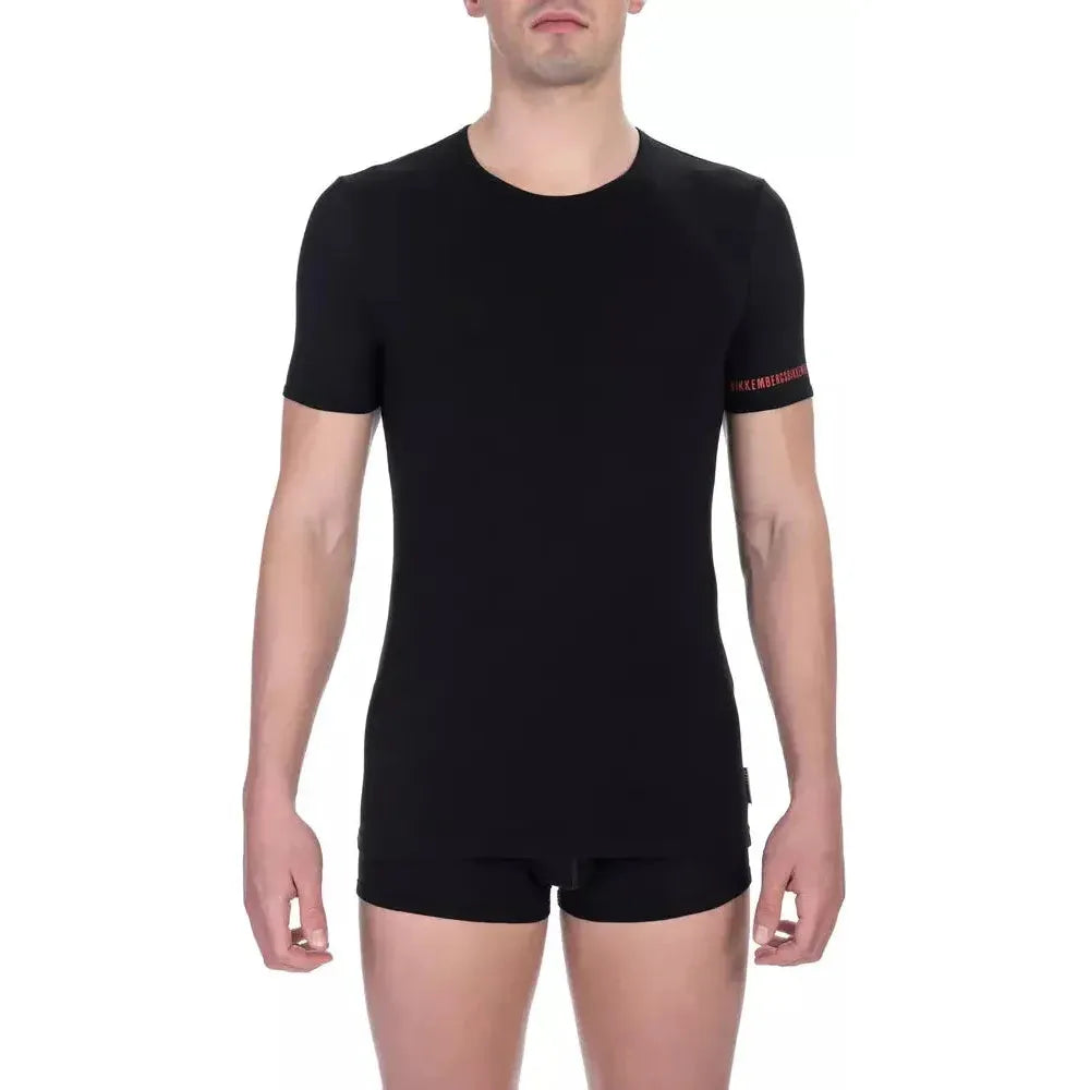 Bikkembergs Black Cotton T-Shirt