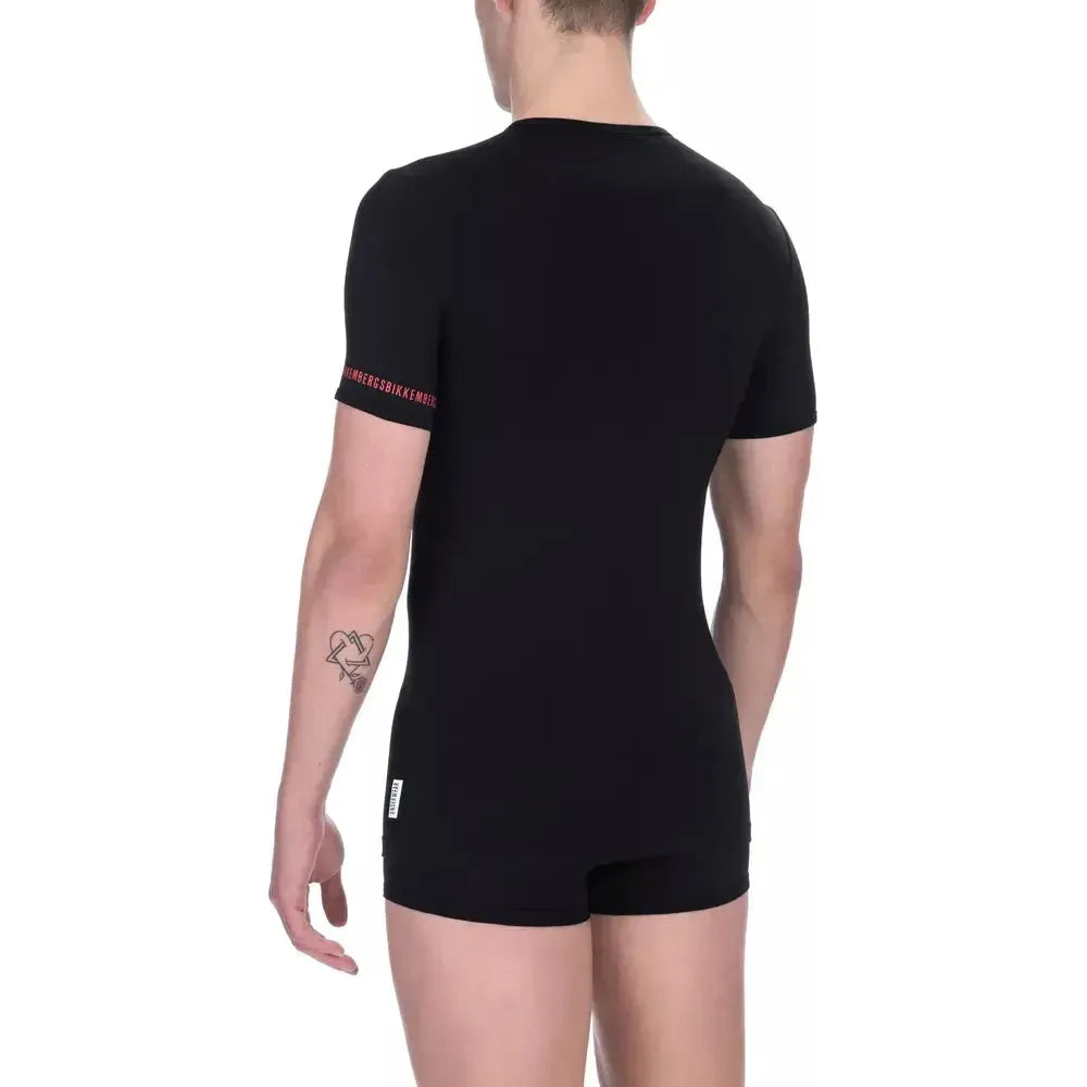 Bikkembergs Black Cotton T-Shirt