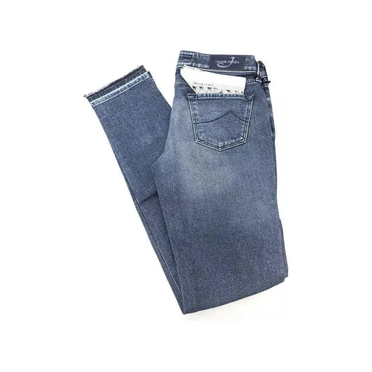 Jacob Cohen Blue Cotton Women Jeans with Pony Skin Label Jacob Cohen Dim Gray