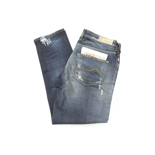 Jacob Cohen Blue Cotton Women Jeans With Pony Skin Label Jacob Cohen Dim Gray