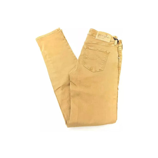 Jacob Cohen Beige Cotton Women Jeans Jacob Cohen Tan