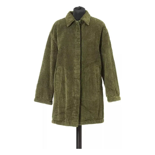 Jacob Cohen Green Cotton Women Jacket WOMAN COATS & JACKETS Jacob Cohen Dark Olive Green