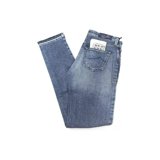 Jacob Cohen Blue Cotton Women Jeans Jacob Cohen Slate Gray