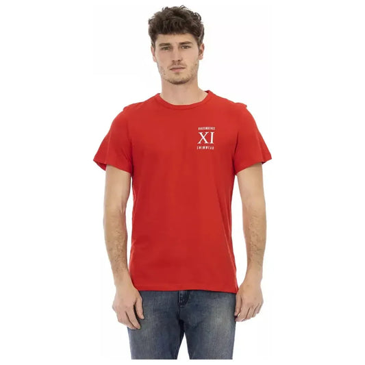 Bikkembergs Red Cotton Men T-Shirt Bikkembergs Brown