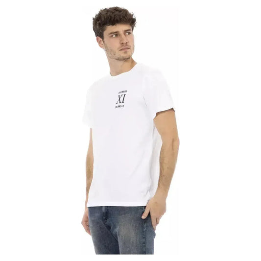 Bikkembergs White Cotton Men T-Shirt Bikkembergs Dark Slate Gray