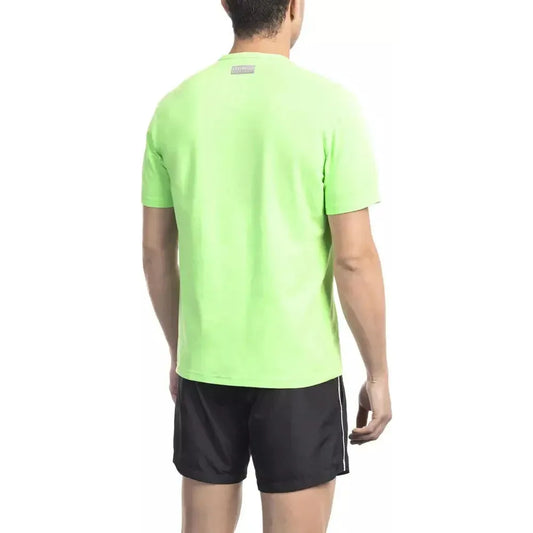 Bikkembergs Green Cotton Men T-Shirt Bikkembergs Pale Goldenrod