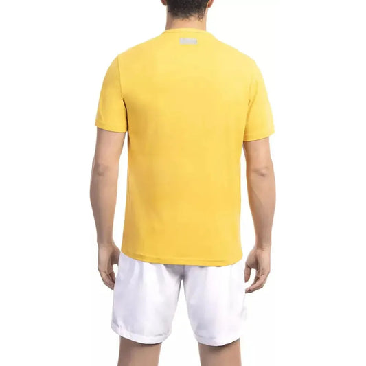 Bikkembergs Yellow Cotton Men T-Shirt Bikkembergs Light Goldenrod
