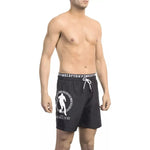Bikkembergs Black Polyester Men Swim Short BI-21995-M