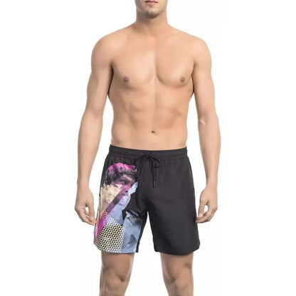 Bikkembergs Black Polyester Men Swim Short 1728,67345744032,Bikkembergs,Black,Clothing,L,M,Men,Men - Clothing,New with tags,S,Swim Shorts - Swimwear - Clothing,Swimwear - Clothing,Swimwear - Men - Clothing,XL