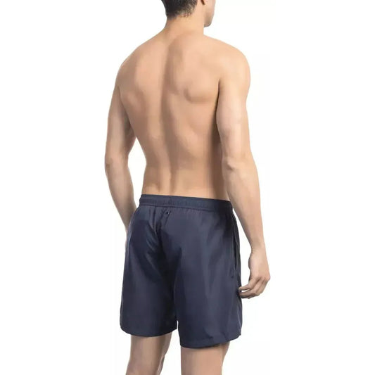 Bikkembergs Blue Polyester Men's Swim Short Bikkembergs Rosy Brown