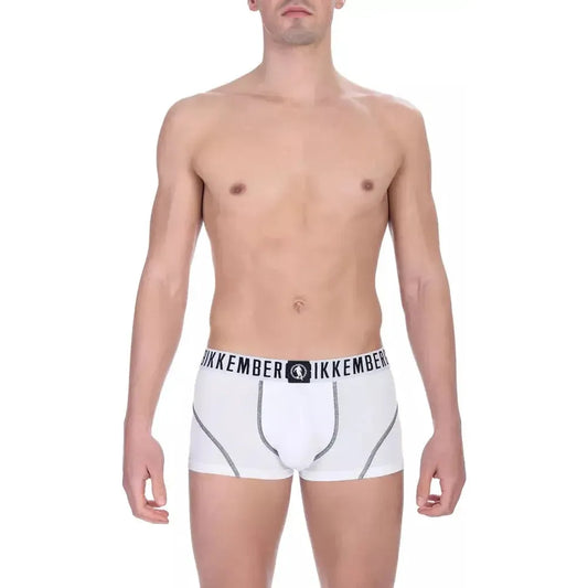 Bikkembergs White Cotton Men's Underwear Trunk Set MAN UNDERWEAR Bikkembergs Tan