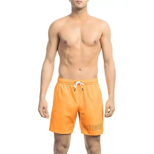 Bikkembergs Orange Polyester Men's Swim Short Bikkembergs Tan