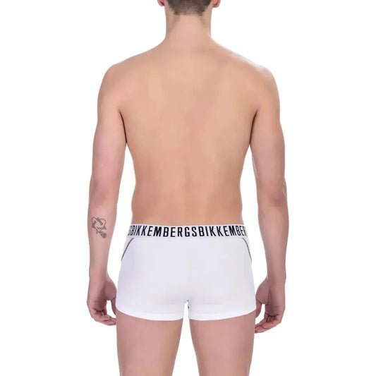 Bikkembergs White Cotton Men's Underwear Trunk Set MAN UNDERWEAR Bikkembergs Tan
