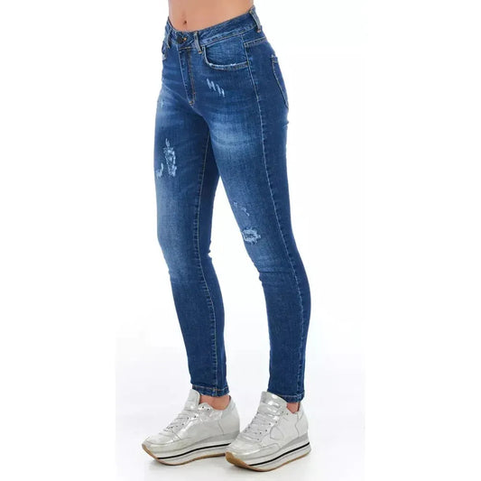 Frankie Morello Blue Denim Women Jeans Frankie Morello Lavender