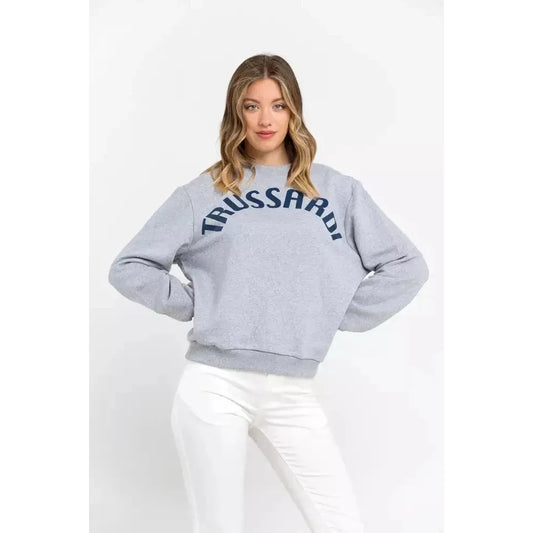 Trussardi Gray Cotton Women Sweater Trussardi Lavender