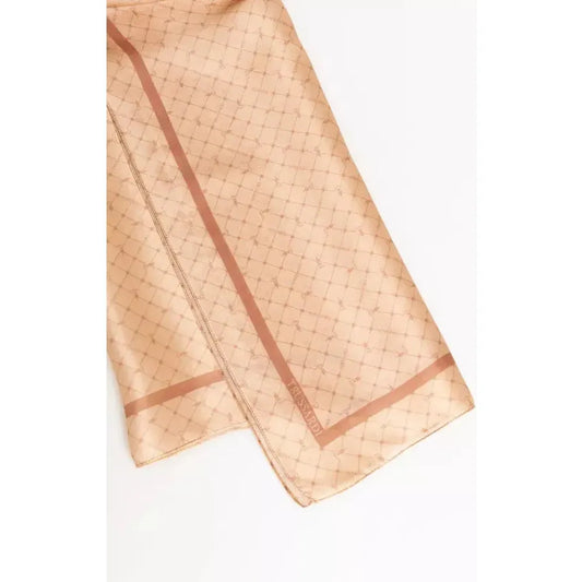 Trussardi Multicolor Silk Women Scarf Scarf Trussardi Wheat