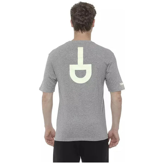 Tond Gray Cotton Men T-Shirt Tond Dark Gray
