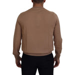 Dolce & Gabbana Beige Cashmere Crown Logo Pullover Sweater
