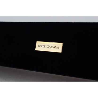 Dolce & Gabbana Black Velvet Logo Plaque Storage Bracelet Jewelry Box FASHION ACCESSORIES