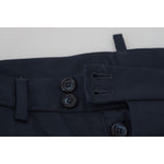 Dolce & Gabbana Elegant Blue Cotton Blend Shorts Dolce & Gabbana Gray