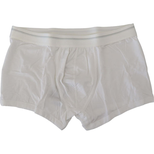 Dolce & Gabbana Elegant White Cotton Blend Boxer Shorts Dolce & Gabbana Gray