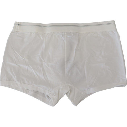 Dolce & Gabbana Elegant White Cotton Blend Boxer Shorts Dolce & Gabbana Gray