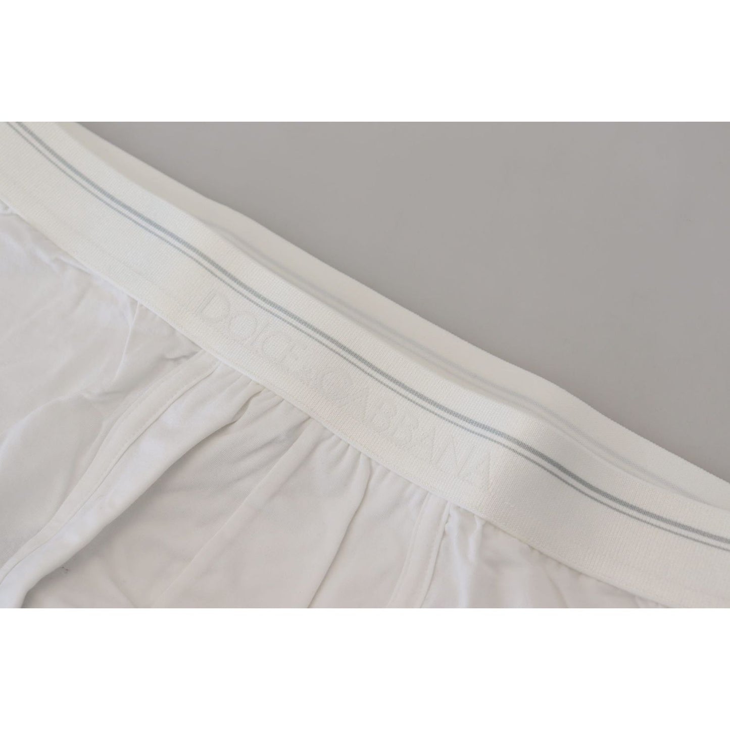 Dolce & Gabbana White Cotton Blend Regular Boxer Underwear