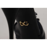 Dolce & Gabbana Black Stiletto High Heels Sandals Shoes LA10014 - 38