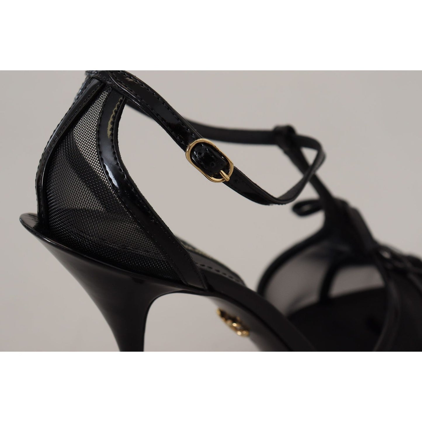 Dolce & Gabbana Black Stiletto High Heels Sandals Shoes LA10014 - 38