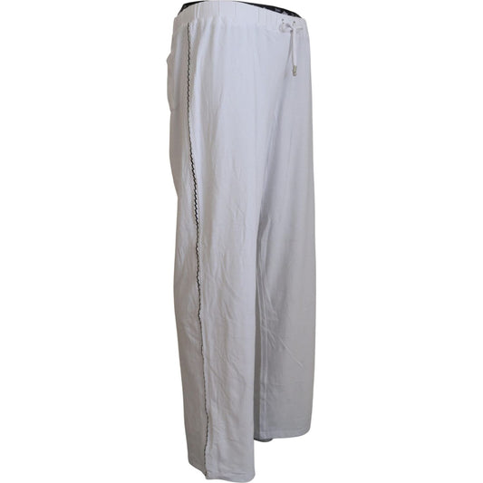 John Galliano Elegant Wide Leg Cotton Pants John Galliano Dark Gray