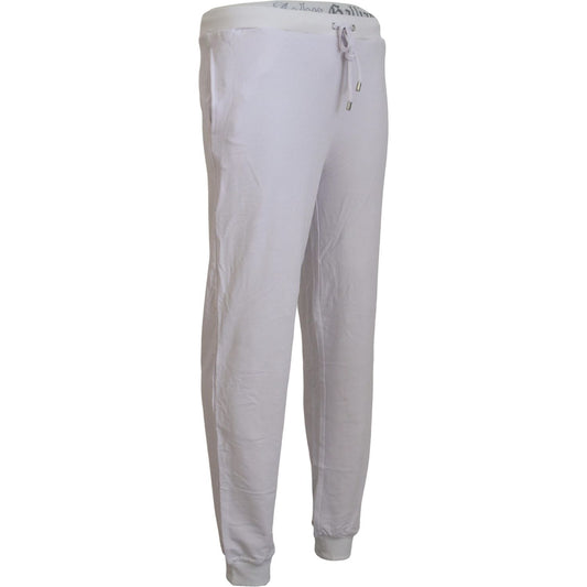 John Galliano Chic White Jogger Pants - Casual Elegance John Galliano Dark Gray