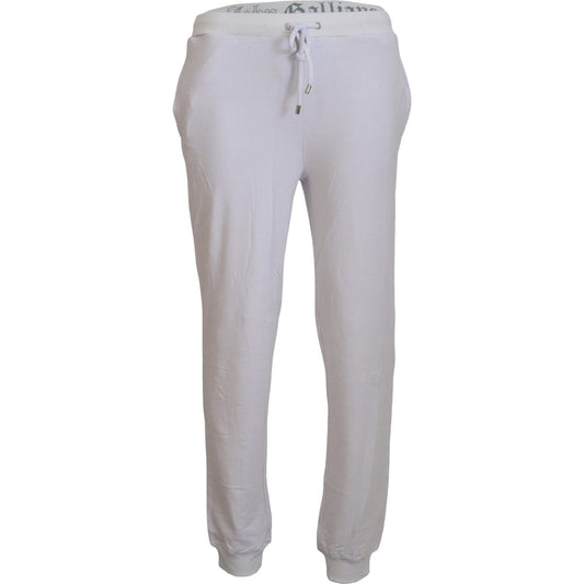 John Galliano Chic White Jogger Pants - Casual Elegance John Galliano Dark Gray