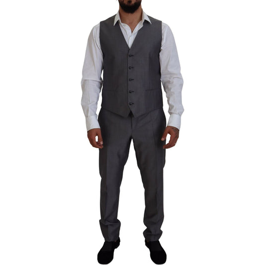 Dolce & Gabbana Elegant Gray Silver Sicilia Suit Ensemble Dolce & Gabbana Dark Slate Gray