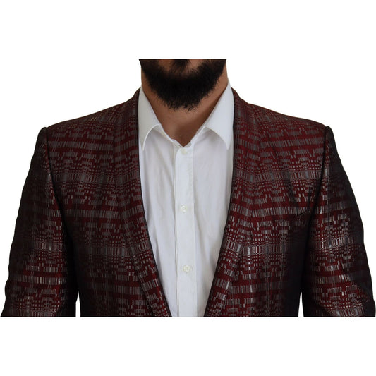 Dolce & Gabbana Bordeaux Fantasy Slim Fit Two-Piece Suit Dolce & Gabbana Gray