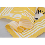 Dolce & Gabbana Yellow Portocervo Cotton Shawl Wrap Scarf MS6469