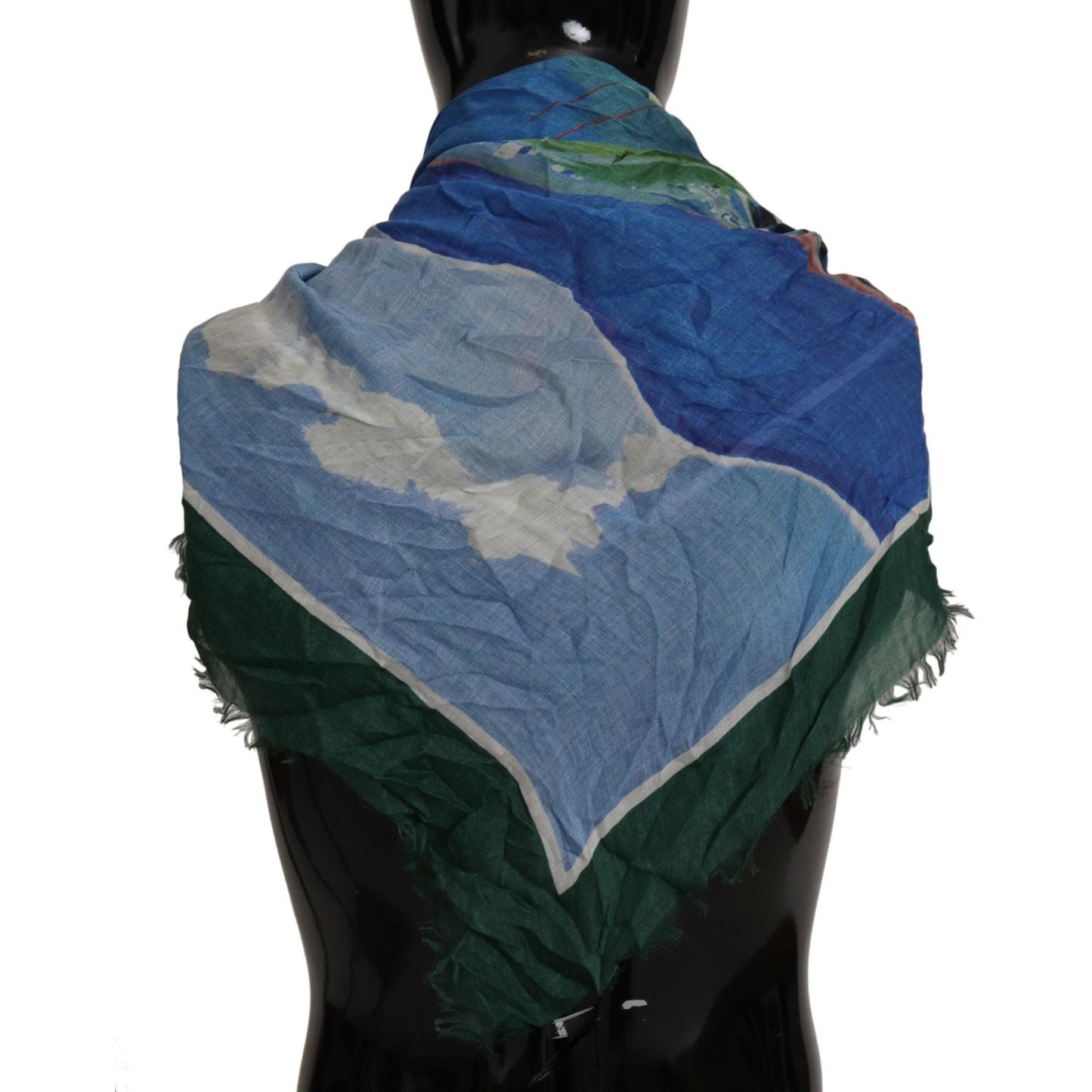 Dolce & Gabbana Multicolor Sorrento DG Shawl Fringe Scarf