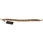 Dolce & Gabbana Beige Exotic Leather Crystals Shoulder Strap