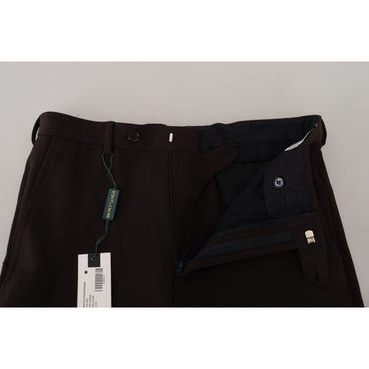 BENCIVENGA Brown Straight Fit Formal Men Pants