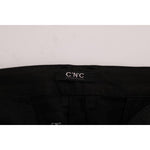 Costume National Black Slim Fit Cotton Stretch Pants Jeans & Pants