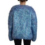 Dolce & Gabbana Multicolor Polyester Fringes Coat Jacket