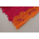 Dolce & Gabbana Pink Orange Lace Cotton High Waist Shorts