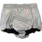Dolce & Gabbana Silver Holographic High Waist Hot Pants Shorts