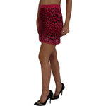 Dolce & Gabbana Pink Leopard High Waist A-line Mini Skirt