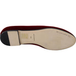 Dolce & Gabbana Bordeaux Velvet Slip-On Loafers Flats Shoes