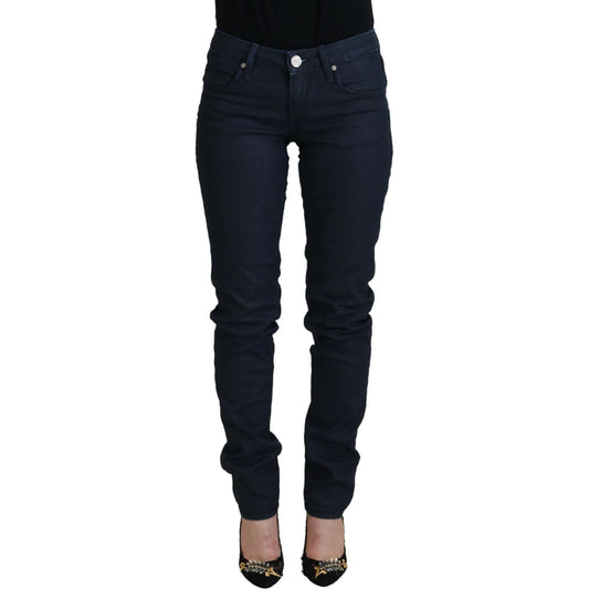 Acht Blue Cotton Skinny Low Waist Women Casual Denim Jeans