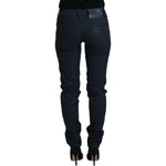 Acht Blue Cotton Skinny Low Waist Women Casual Denim Jeans