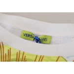 Versace Jeans White Graphic Print Long Sleeves Sweater