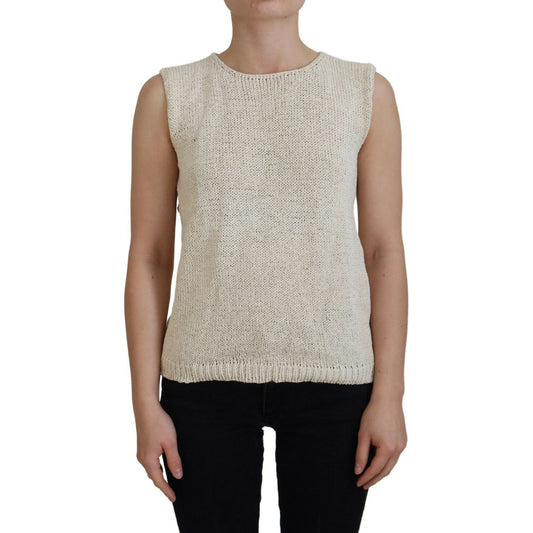 PINK MEMORIES Chic Beige Sleeveless Tank Top PINK MEMORIES Rosy Brown